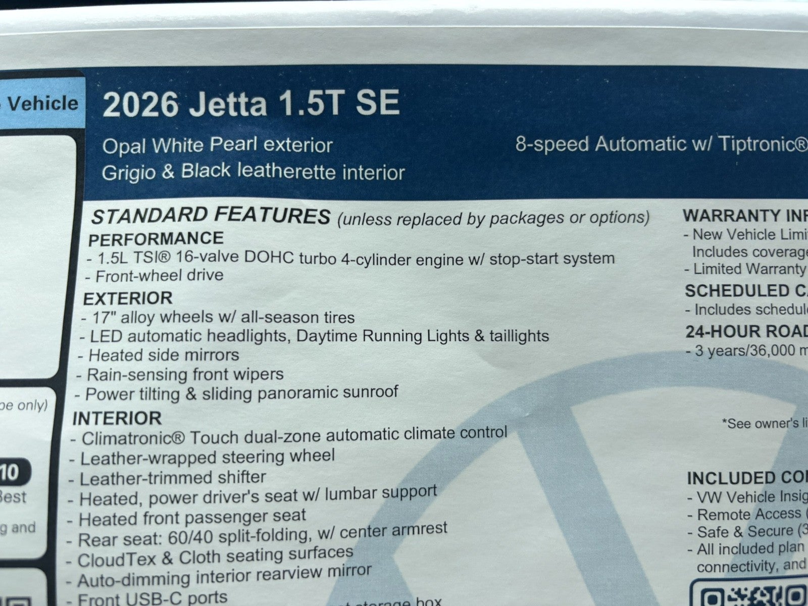 2026 Volkswagen Jetta SE