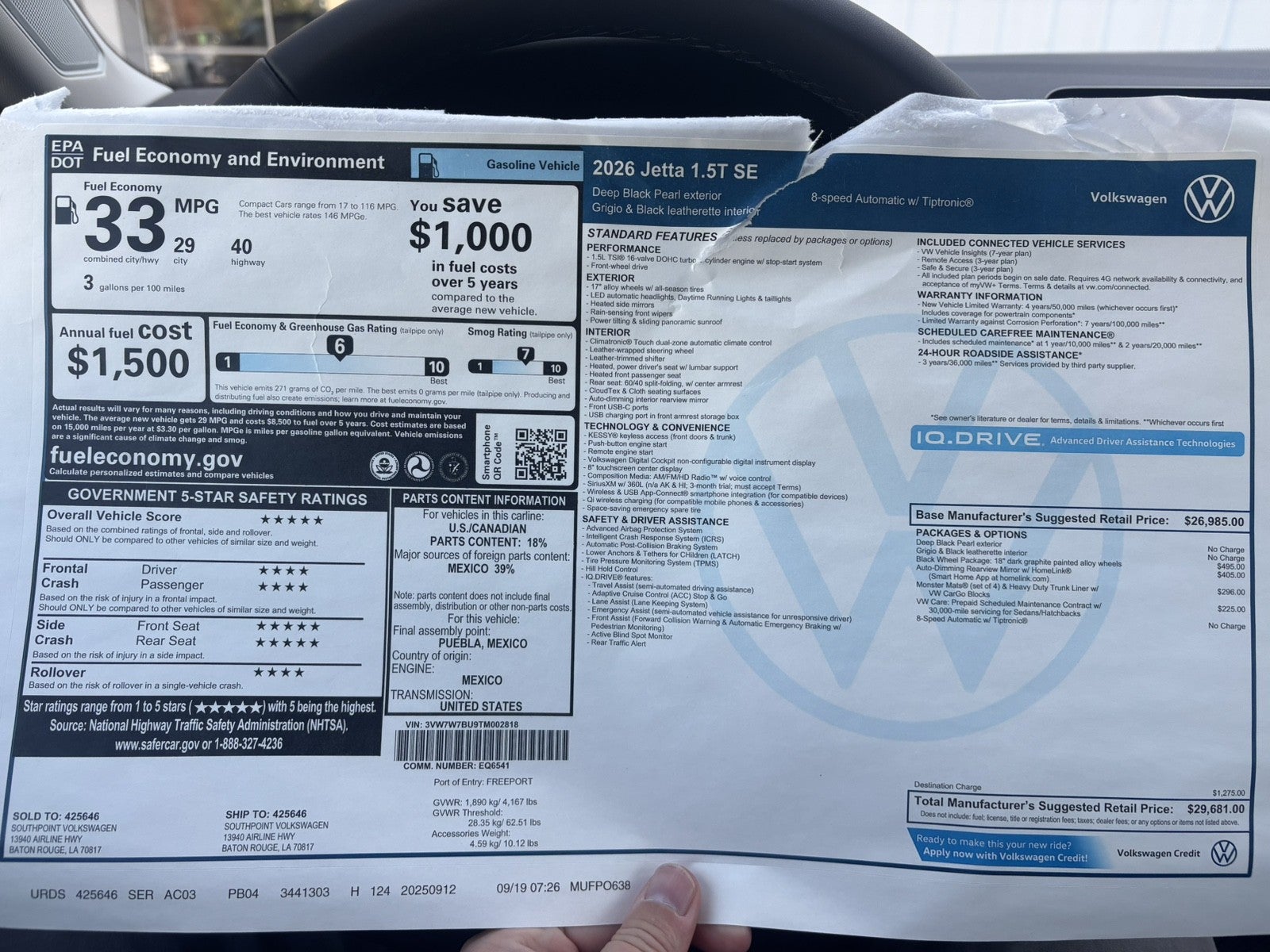 2026 Volkswagen Jetta SE