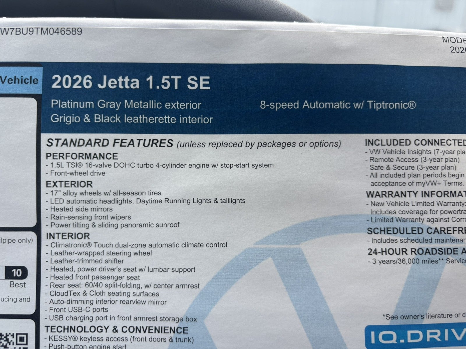 2026 Volkswagen Jetta SE
