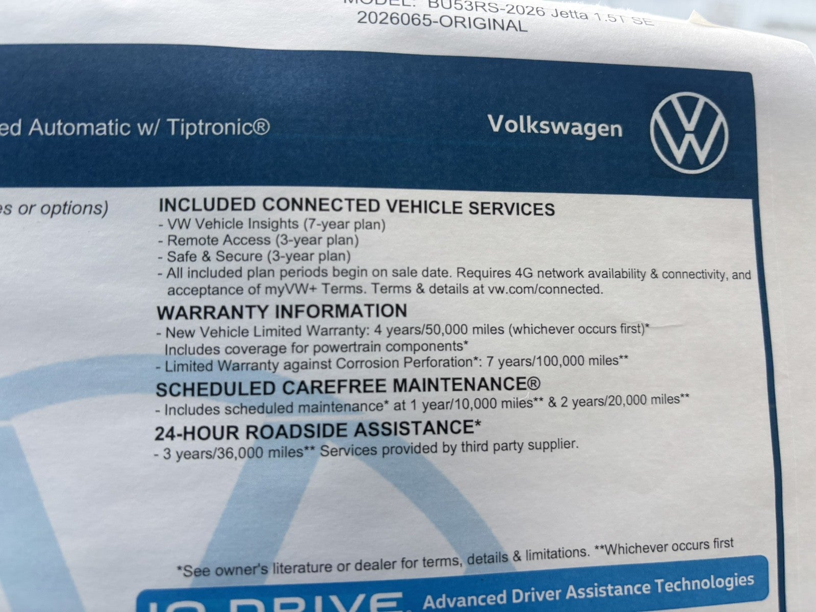 2026 Volkswagen Jetta SE