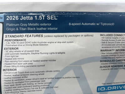 2026 Volkswagen Jetta SEL