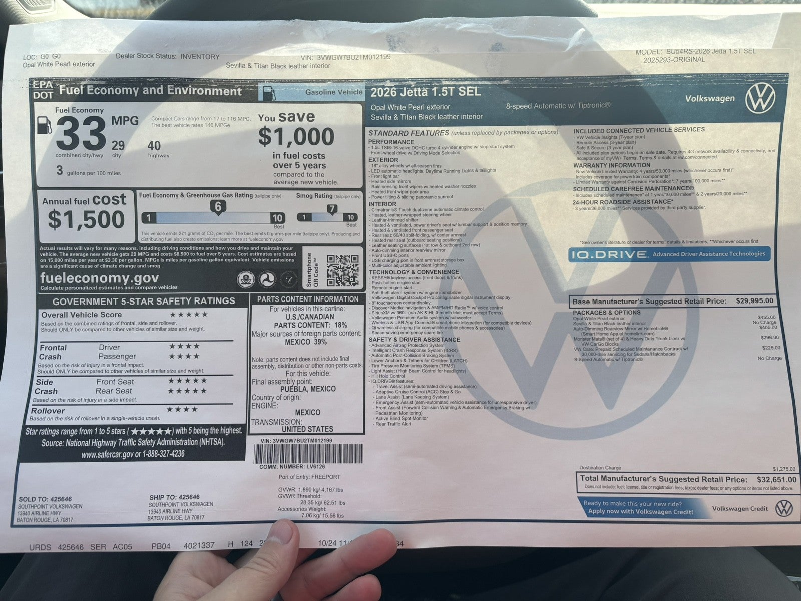 2026 Volkswagen Jetta SEL