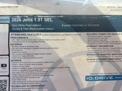 2026 Volkswagen Jetta SEL