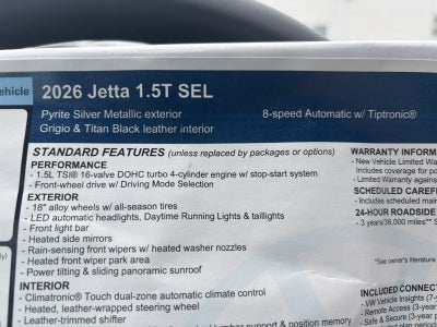 2026 Volkswagen Jetta SEL