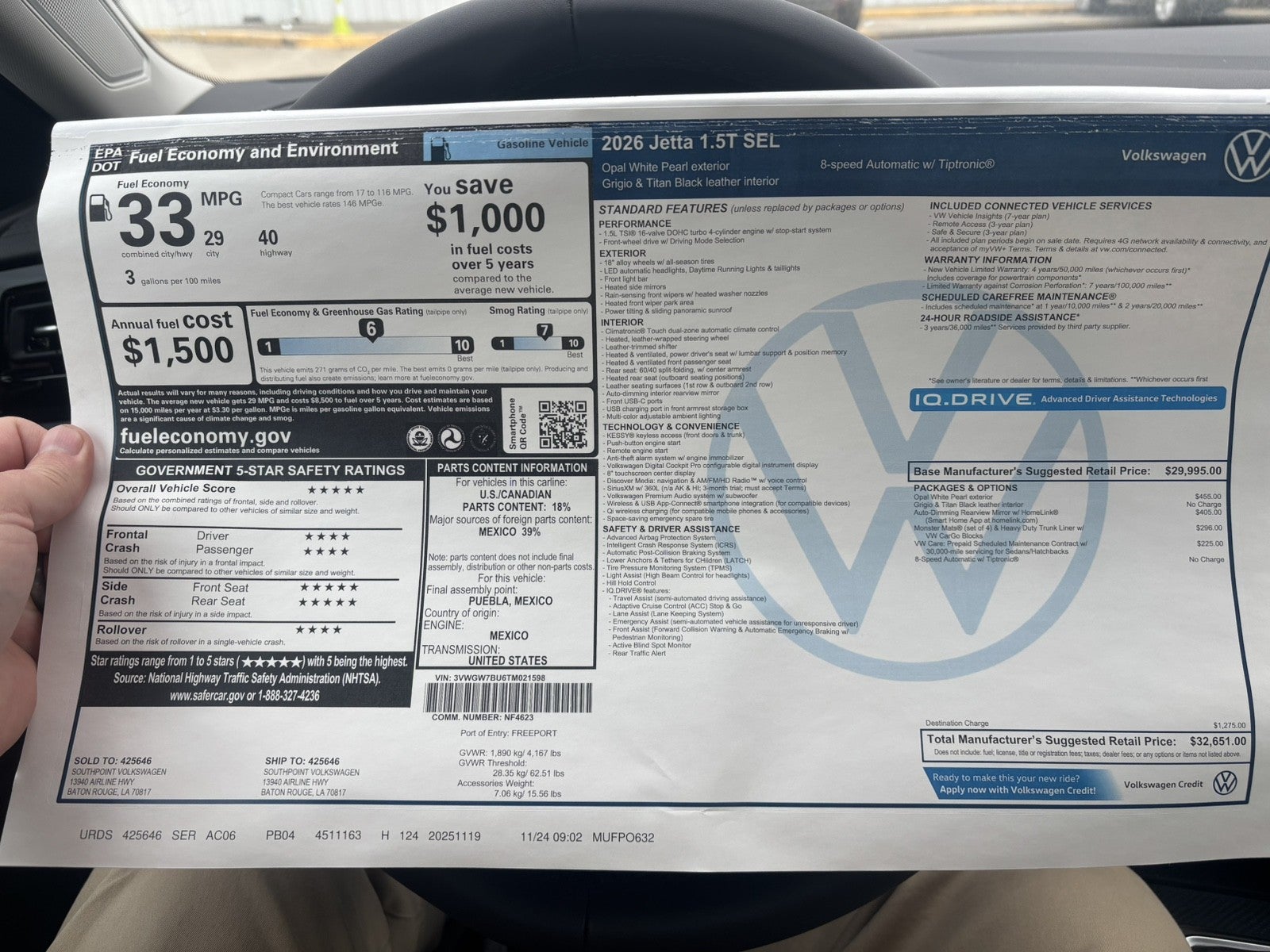 2026 Volkswagen Jetta SEL