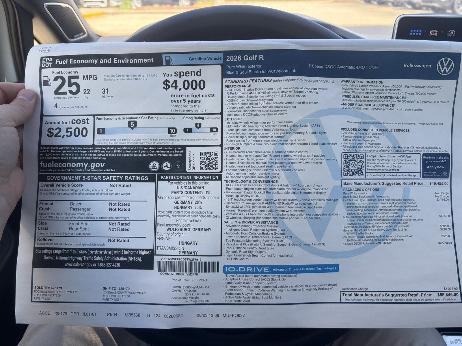 2026 Volkswagen Golf R Base