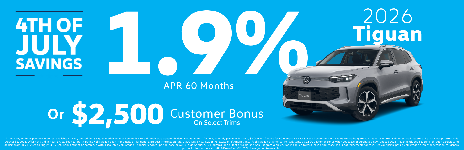 2026 Tiguan Offer