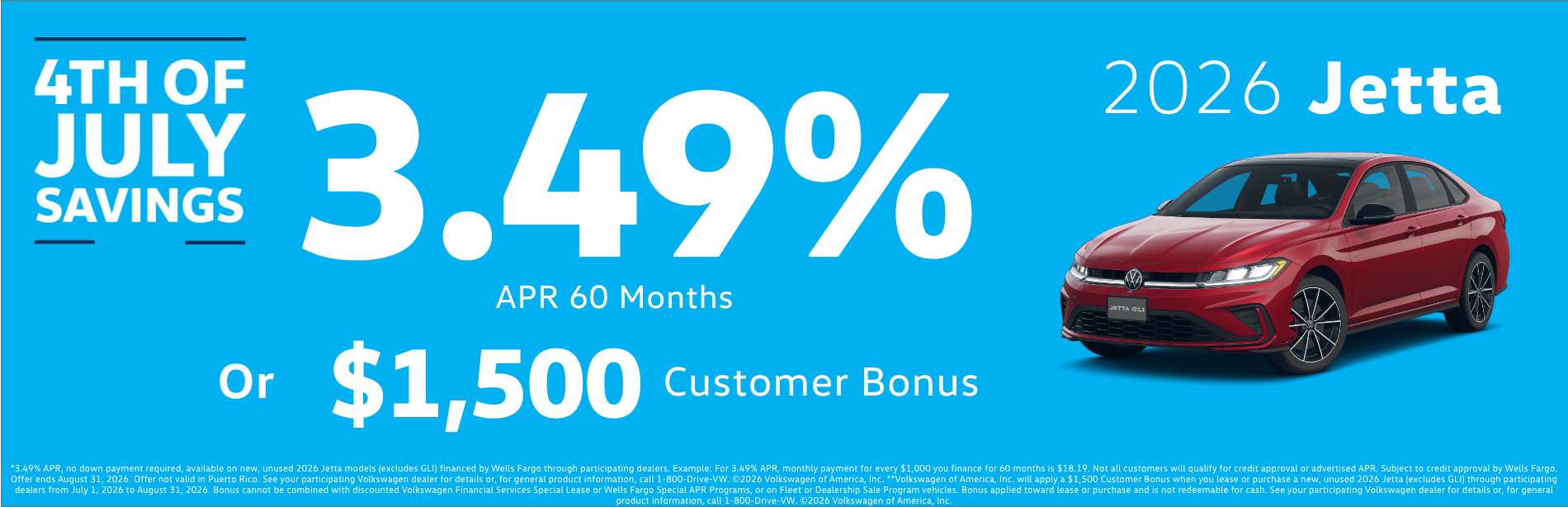 26 Jetta 3.49% APR