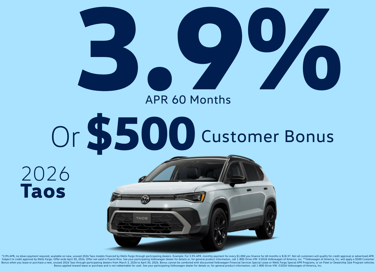 2026 Volkswagen Taos Special