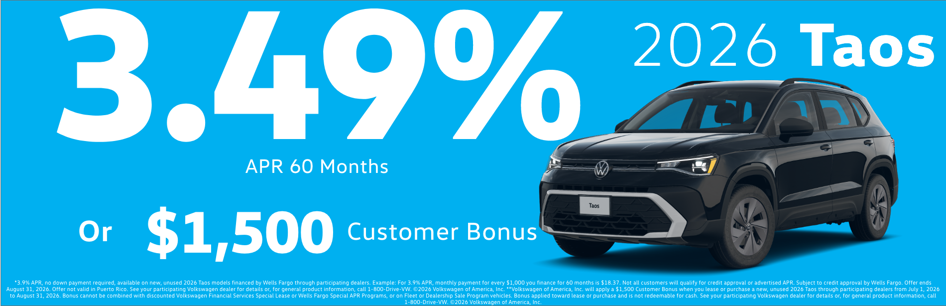 2026 Taos APR Offer