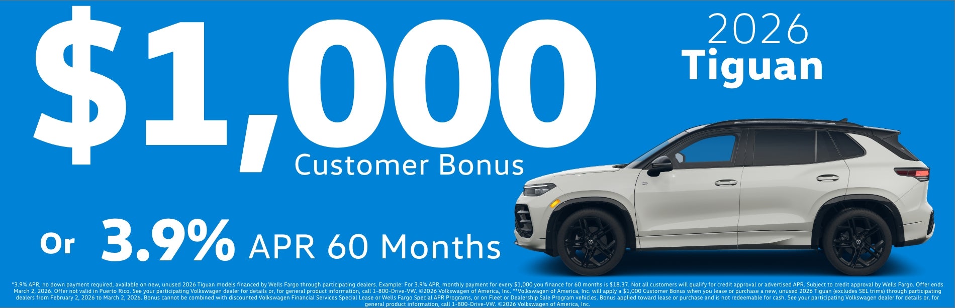 2026 Tiguan S Offer