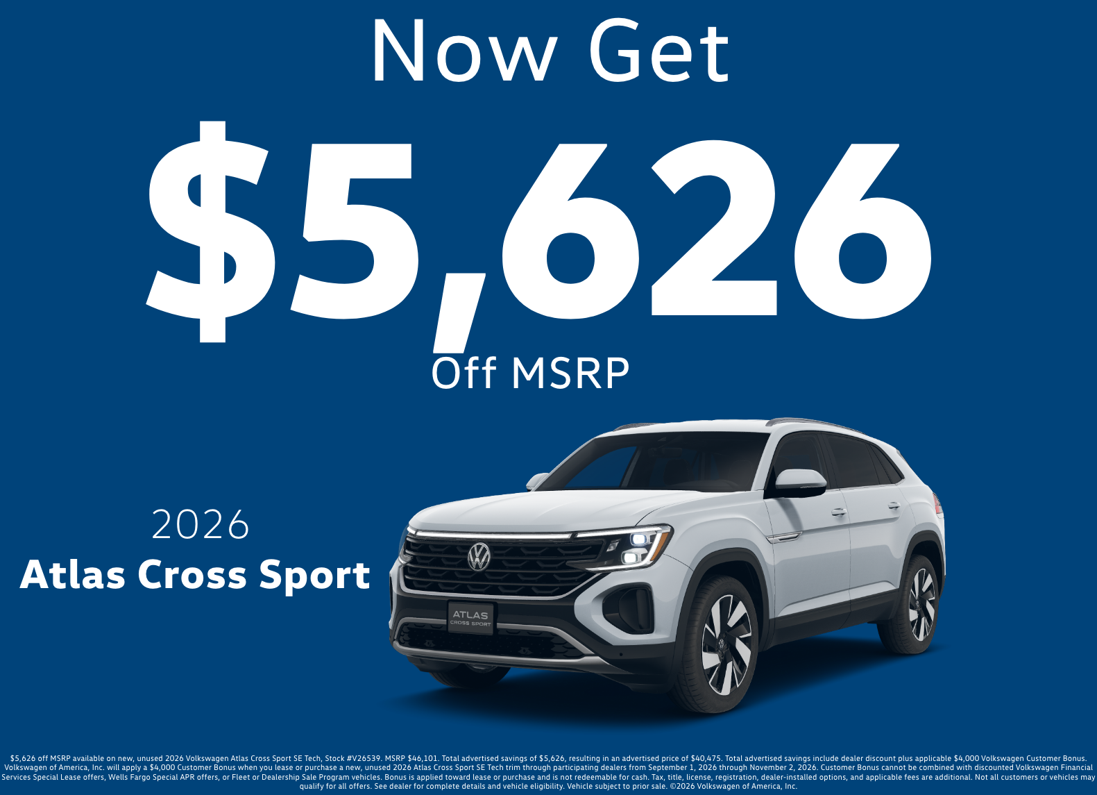 2026 Volkswagen Atlas Cross Sport