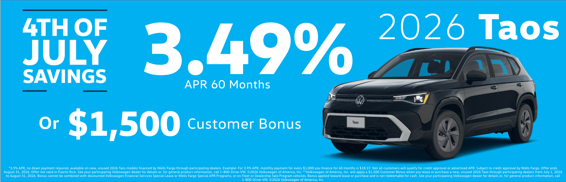 2026 Taos APR Offer